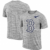 Boston Red Sox Nike Heathered Black Sideline Legend Velocity Travel Performance T-Shirt,baseball caps,new era cap wholesale,wholesale hats